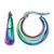 Chisel Stainless Steel Polished Rainbow Ion-Plated Hoop Earrings, 21 mm