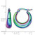 Chisel Stainless Steel Polished Rainbow Ion-Plated Hoop Earrings, 21 mm - View 4