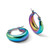 Chisel Stainless Steel Polished Rainbow Ion-Plated Hoop Earrings, 21 mm - View 5