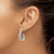 Chisel Stainless Steel Polished Geometric Post J Hoop Earrings, 32 mm - View 3
