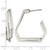 Chisel Stainless Steel Polished Geometric Post J Hoop Earrings, 32 mm - View 4