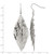 Chisel Stainless Steel Polished Leaves Dangle Shepherd Hook Drop French Wire Earrings, 65 mm - View 4