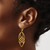 Chisel Stainless Steel Polished Yellow Ion-Plated Twisted Dangle Leverback Drop Earrings, 39 mm - View 3