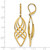 Chisel Stainless Steel Polished Yellow Ion-Plated Twisted Dangle Leverback Drop Earrings, 39 mm - View 4