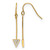 Stainless Steel Polished Yellow Ion-Plated with Preciosa Crystal Dangle French Wire Earrings, 30 mm