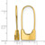 Chisel Stainless Steel Polished Yellow Ion-Plated Lock Drop Earrings, 29.5 mm - View 4
