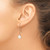 Chisel Stainless Steel Polished Rose Ion-Plated Simulated Pearl Shepherd Hook Drop French Wire Earrings, 39 mm - View 3