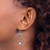Chisel Stainless Steel Polished with Simulated Pearl Dangle Shepherd Hook Drop French Wire Earrings, 33.5 mm - View 3