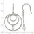 Chisel Stainless Steel Polished with Simulated Pearl Dangle Shepherd Hook Drop French Wire Earrings, 33.5 mm - View 4