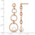 Stainless Steel Polished Rose Ion-Plated Simulated Pearl Post Dangle Earrings, 45.5 mm - View 4