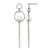 Chisel Stainless Steel Polished with Simulated Pearl Post Dangle Earrings, 58.5 mm