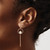 Chisel Stainless Steel Polished Rose Ion-Plated Simulated Pearl Post Dangle Earrings, 58.5 mm - View 3