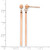 Chisel Stainless Steel Polished Rose Ion-Plated Bar Post Dangle Earrings, 36.5 mm - View 4