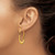 Chisel Stainless Steel Polished Yellow Ion-Plated Hinged Hoop Earrings, 38.5 mm - View 3