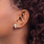 Chisel Stainless Steel Brushed Polished and Textured Cross Stud Earrings, 14 mm - View 3