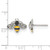 Chisel Stainless Steel Polished and Enameled with Preciosa Crystal Bee Stud Earrings, 10.5 mm - View 4