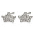 Chisel Stainless Steel Polished with Cubic Zirconia Crown Stud Earrings, 8.5 mm - View 2