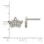 Chisel Stainless Steel Polished with Cubic Zirconia Crown Stud Earrings, 8.5 mm - View 4
