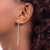 Stainless Steel Polished Rose Ion-Plated Post Dangle Earrings - View 3