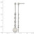 Chisel Stainless Steel Polished with Cubic Zirconia Post Dangle Earrings, 55 mm - View 4
