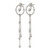 Chisel Stainless Steel Polished Preciosa Crystal Front and Back Post Dangle Earrings, 59.5 mm - View 2