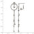 Chisel Stainless Steel Polished Preciosa Crystal Front and Back Post Dangle Earrings, 59.5 mm - View 4