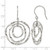 Chisel Stainless Steel Polished Wavy Circles Dangle Shepherd Hook Drop French Wire Earrings, 46.5 mm - View 4