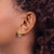 Chisel Stainless Steel Polished Yellow Ion-Plated Preciosa Crystal Post Dangle Stud Earrings, 15.5 mm - View 3