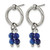 Chisel Stainless Steel Polished with Lapis Post Dangle Earrings, 27.5 mm - View 2