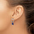 Chisel Stainless Steel Polished with Lapis Post Dangle Earrings, 27.5 mm - View 3
