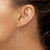 Chisel Stainless Steel Polished Bar Dangle Shepherd Hook Drop French Wire Earrings, 58 mm - View 3
