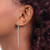 Chisel Stainless Steel Polished Bar Post Dangle Earrings, 68 mm, 5 mm Wide - View 3