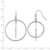 Chisel Stainless Steel Polished Double Circle Dangle Shepherd Hook Drop French Wire Earrings, 36 mm - View 4