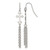 Chisel Stainless Steel Polished Cross Dangle Shepherd Hook Drop French Wire Earrings, 47 mm