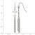 Chisel Stainless Steel Polished Cross Dangle Shepherd Hook Drop French Wire Earrings, 47 mm - View 4