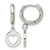 Chisel Stainless Steel Polished Cut Out Heart Dangle Hoop Drop Earrings, 22 mm