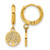Chisel Stainless Steel Polished Yellow Ion-Plated Tree Dangle Hoop Earrings, 22.5 mm