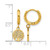 Chisel Stainless Steel Polished Yellow Ion-Plated Tree Dangle Hoop Earrings, 22.5 mm - View 4