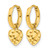 Chisel Stainless Steel Polished Hammered Yellow Ion-Plated Heart Dangle Hoop Drop Earrings, 19 mm - View 2