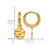 Chisel Stainless Steel Polished Hammered Yellow Ion-Plated Circle Dangle Hoop Drop Earrings, 19 mm - View 4