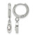 Chisel Stainless Steel Polished with Crystal Dangle Hoop Drop Earrings, 20.5 mm