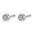 Chisel Stainless Steel Polished Crystal Stud Earrings, 4 mm - View 2