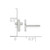 Chisel Stainless Steel Polished Cross Stud Earrings, 8 mm - View 4