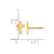 Chisel Stainless Steel Polished Yellow Ion-Plated Cross Stud Earrings, 8 mm - View 4