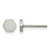 Chisel Stainless Steel Polished Hexagon Stud Earrings, 5 mm