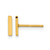 Chisel Stainless Steel Polished Yellow Ion-Plated Vertical Bar Stud Earrings, 8 mm