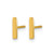 Chisel Stainless Steel Polished Yellow Ion-Plated Vertical Bar Stud Earrings, 8 mm - View 2