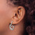 Chisel Stainless Steel Polished with Crystals Double Heart Post Hoops Earrings, 25 mm - View 3