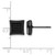 Chisel Stainless Steel Polished Black Ion-Plated Black 50 Cubic Zirconia Stud Earrings, 9 mm - View 3