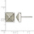 Chisel Stainless Steel Polished White Carbon Fiber Inlay Pyramid Stud Earrings, 10 mm - View 3